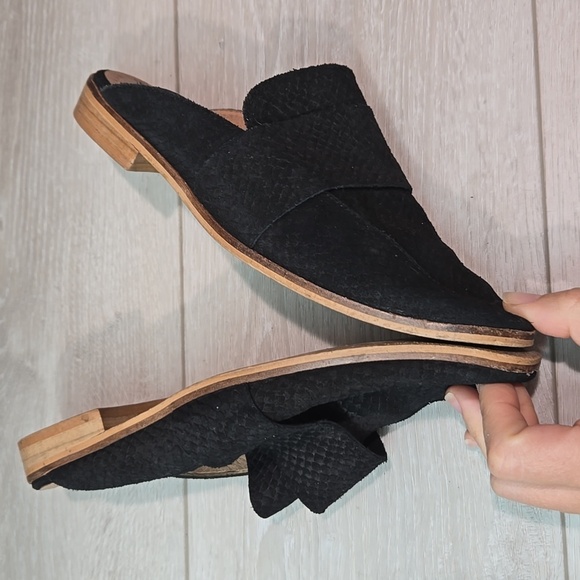 Free People Women Leather Square Toe Mule shoes sz 37/6 - Picture 8 of 10